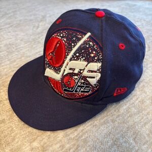 Winnipeg Jets Purple Fitted Hat 59Fifty New Era Cap NHL Hockey 7 1/4‎